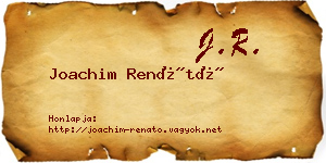 Joachim Renátó névjegykártya